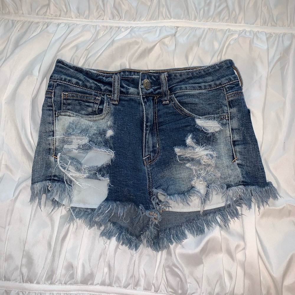 American Eagle high rise jean shorts
